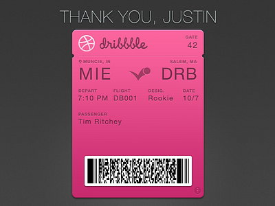 Passbook Thank You ios ui