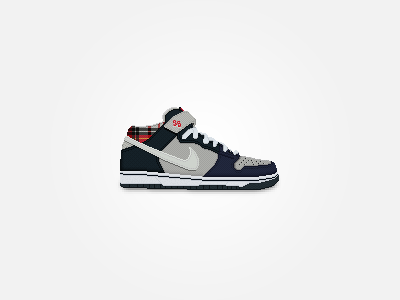 Nike SB Dunk Mid Pixel Art Sneaker dunk icon nike pixel pixelart sneaker