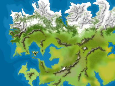 Map Progress 3 blue green map topography