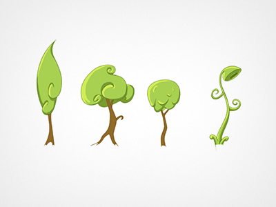 Plants asset game illustration plant tree