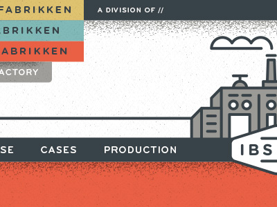 Factory… green grey icon logo menu orange retro yellow