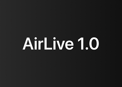 AirLive 1.0 light theme product product design sturtup ui ui ux user interface ux