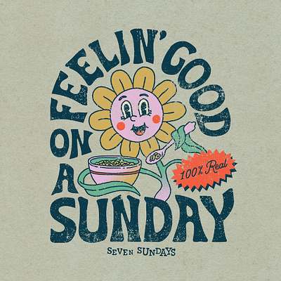 Seven Sundays Merch Design brand brand design brand identity brand logo branding cereal branding cereal design cereal merch graphic design illustration logo logo design merch merch design