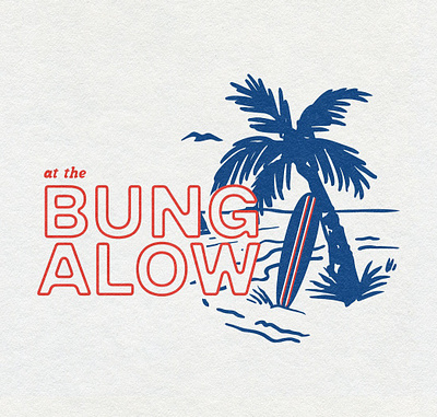 The Bungalow Merch Design brand brand design brand identity branding design graphic design illustration logo logo design logo illustration lounge branding lounge design lounge merch merch merch design