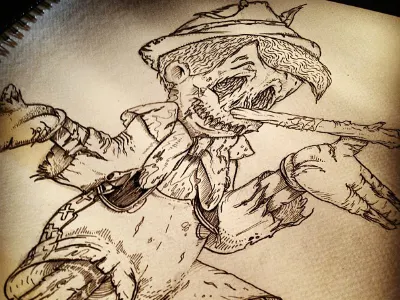 Zombie Pinocchio disney illustration pinocchio zombie
