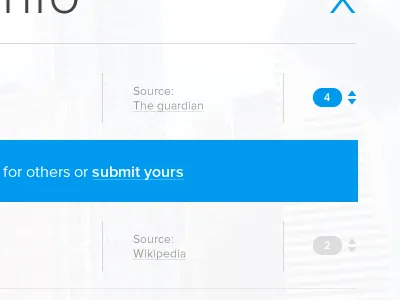 Voting list - submit yours down list up vote