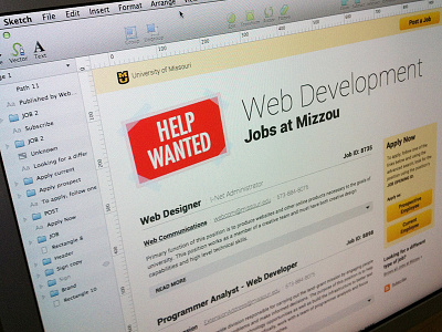 Job Board Mockup design mockup sketch