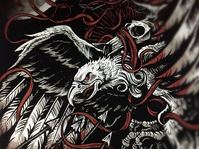 The City of Eagles americana art castle deer derrick derrick castle design drawing eagle graphic design hunter illustration nashville nashvillemafia skull straw castle