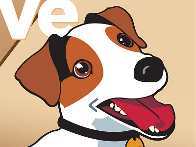 Happy Fido comic graphic illustration vector illustration