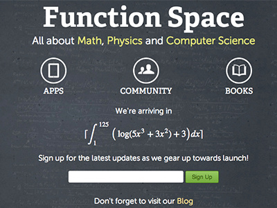 Function Space Dark version website