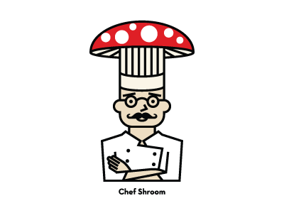 Chef Shroom chef illustration mushroom vector