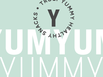 yummy bold mark modern stamp typography