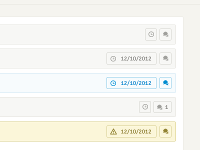 List Deadlines / Comments clock comments deadline discussion icon overdue task tick box time todo ui user experience user interface ux warning web app web application