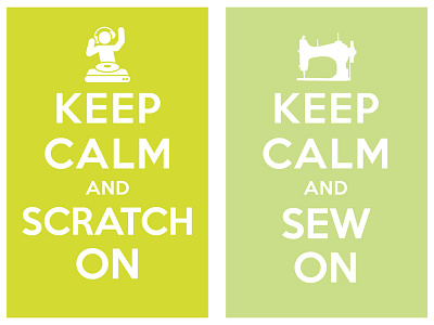 keep calm and scratch on / keep calm and sew on keep calm and carry on poster typo typography