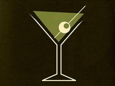 Martini Icon for a Restaurant icon martini olive