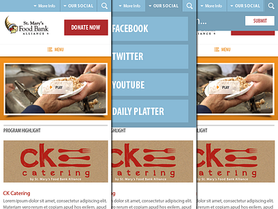 Multi-Nav menu multi nav navigation responsive search social