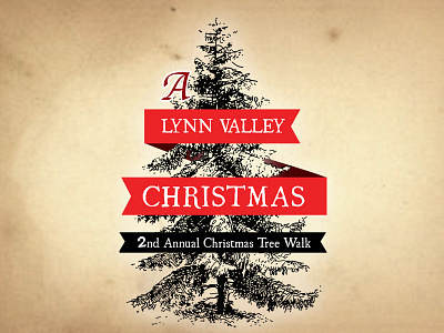 Logo for a Christmas Tree Event canada card christmas festive forest holiday logo monochrome north vancouver sketch tree vancouver vector vintage