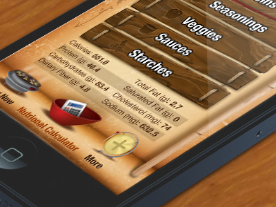 Grill Restaurant Interface custom ui iconography iconsl ios6 iphone iphone 5 ui ux