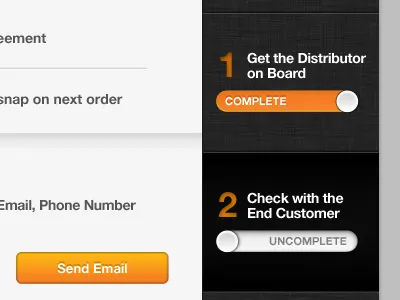 iPad App toggle menu buttons ipad app napkins toggle