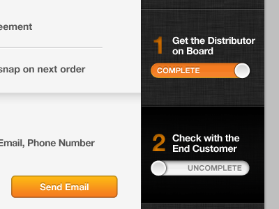 iPad App toggle menu buttons ipad app napkins toggle