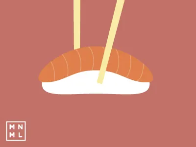 MNML Thing - Sushi japan minimal minimalism mnml orange red simple sushi vector