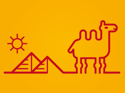 Camel icon egypt funky camel icon illustration pictogram