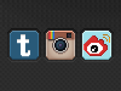 Photogotchi™ Instagram icon with friends 8bit camera icon instagram photogotchi pixel share social toolbar tumblr ui weibo