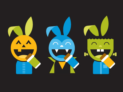 Monster Munch candy chocolate cute dracula frankenstein halloween illustration jack o lantern kids monster pumpkin rabbit