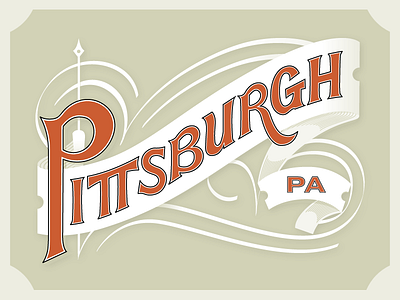 Pittsburgh lettering