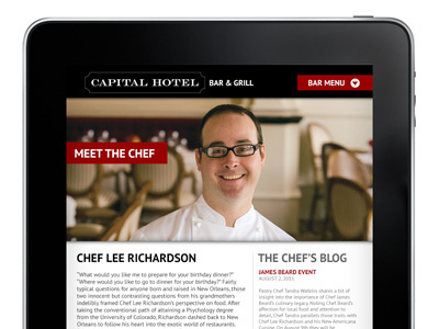 Ipad App Idea for the Capital Hotel app ios ipad ui ux