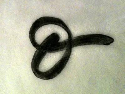 O' boy brush script letter lettering type