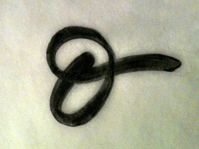 O' boy brush script letter lettering type