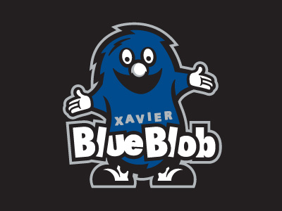 Xavier's Blue Blob athletic blue sports xavier youth