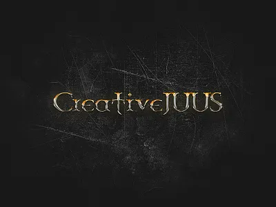 CreativeJUUS Metallic celtic design logo metallic typography