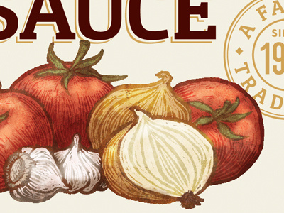 Spaghetti Sauce illustration packaging typography