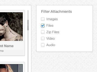 Filter check box mark scroll bar ui ux