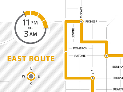 SafeRide Bus Route Map branding illustration k state manhattan map transportation