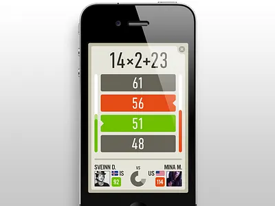 Math QuizUp 2d flat game ios iphone math multiplayer quizup simple