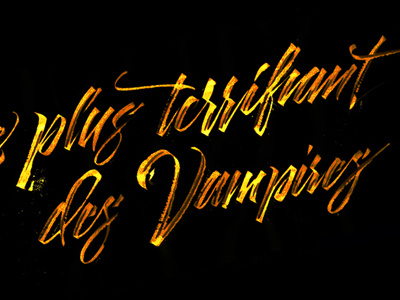 Old scary movies calligraphy collaboration illustration lettering