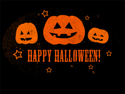 Happy Halloween creepy dark halloween label pimpkin topper