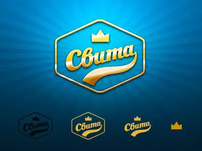 logo social game Svita crown gold lettering logo