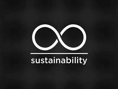 Sustainability emblem illustration infinity sign logo sustainability