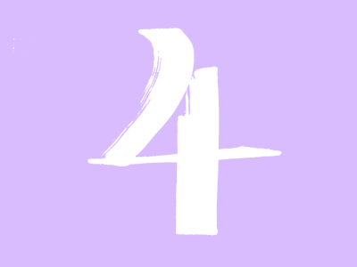 004 4 hand lettering numbers type typography
