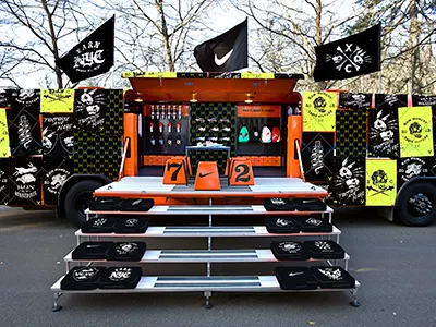 Nike VCXC Bus branding illustration