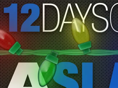 12 Days Of ... christmas design lights promo website