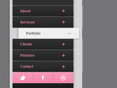 Vertical Menu - Psd free menu psd vertical website
