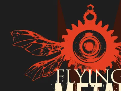 Illustration for a T-Shirt illustration industrial screenprint wings