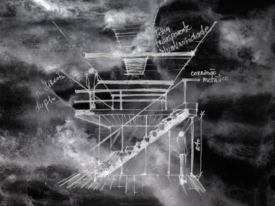 Sketch over photo black design draw editorial photo sketch white