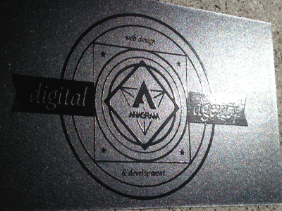 Anagram Business Card Concept business card spot uv
