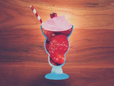 Milkshake collage illustration milkshake